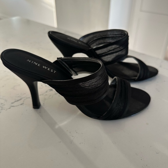 Nine West Shoes - Nine West Black Strappy Open-Toe Heels